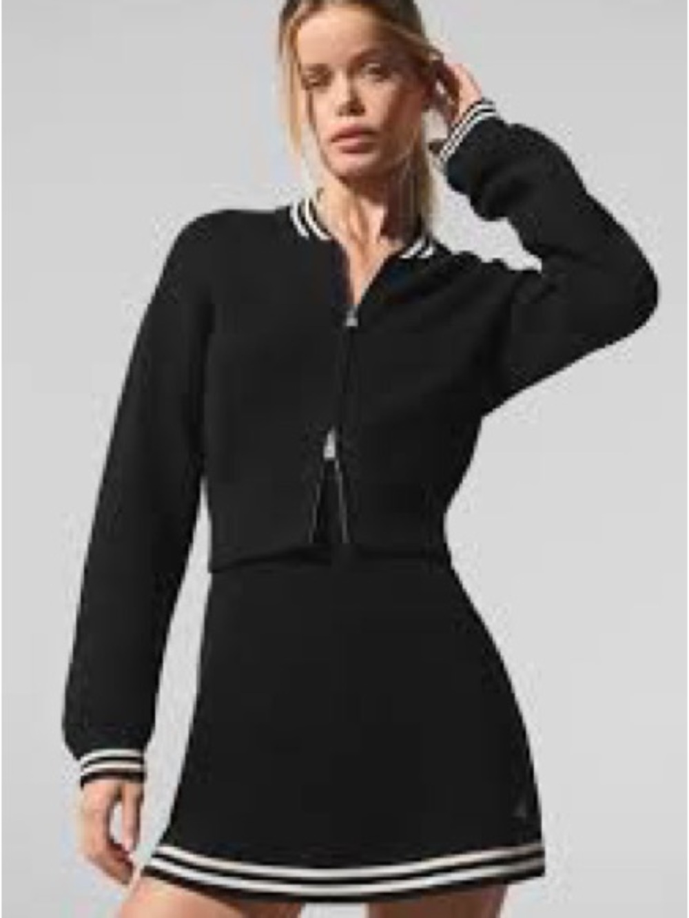 Alo Tennis Zip Up Sweater